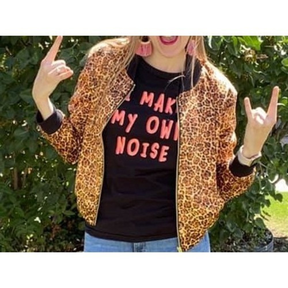 LuLaRoe 2XL Elegant Satin Leopard Cheetah Animal Print Stevie Bomber Jacket
